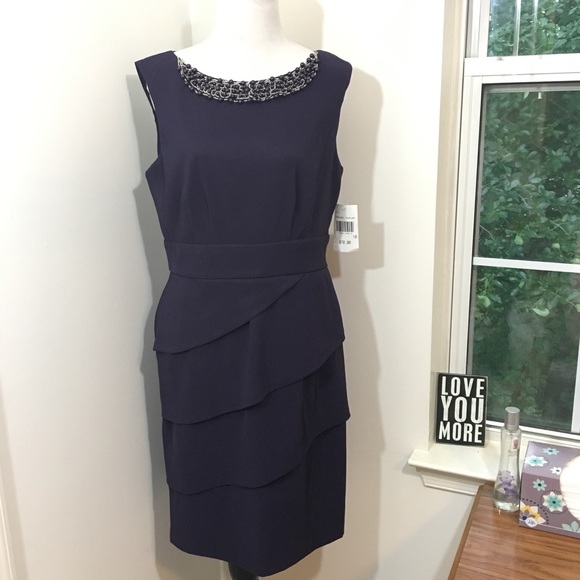 connected apparel Dresses & Skirts - 🎁Connected Apparel Beaded Collar Sleeveless Dress